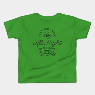 all night coffee house Kids T-Shirt